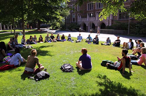 class on the grass uw campus
